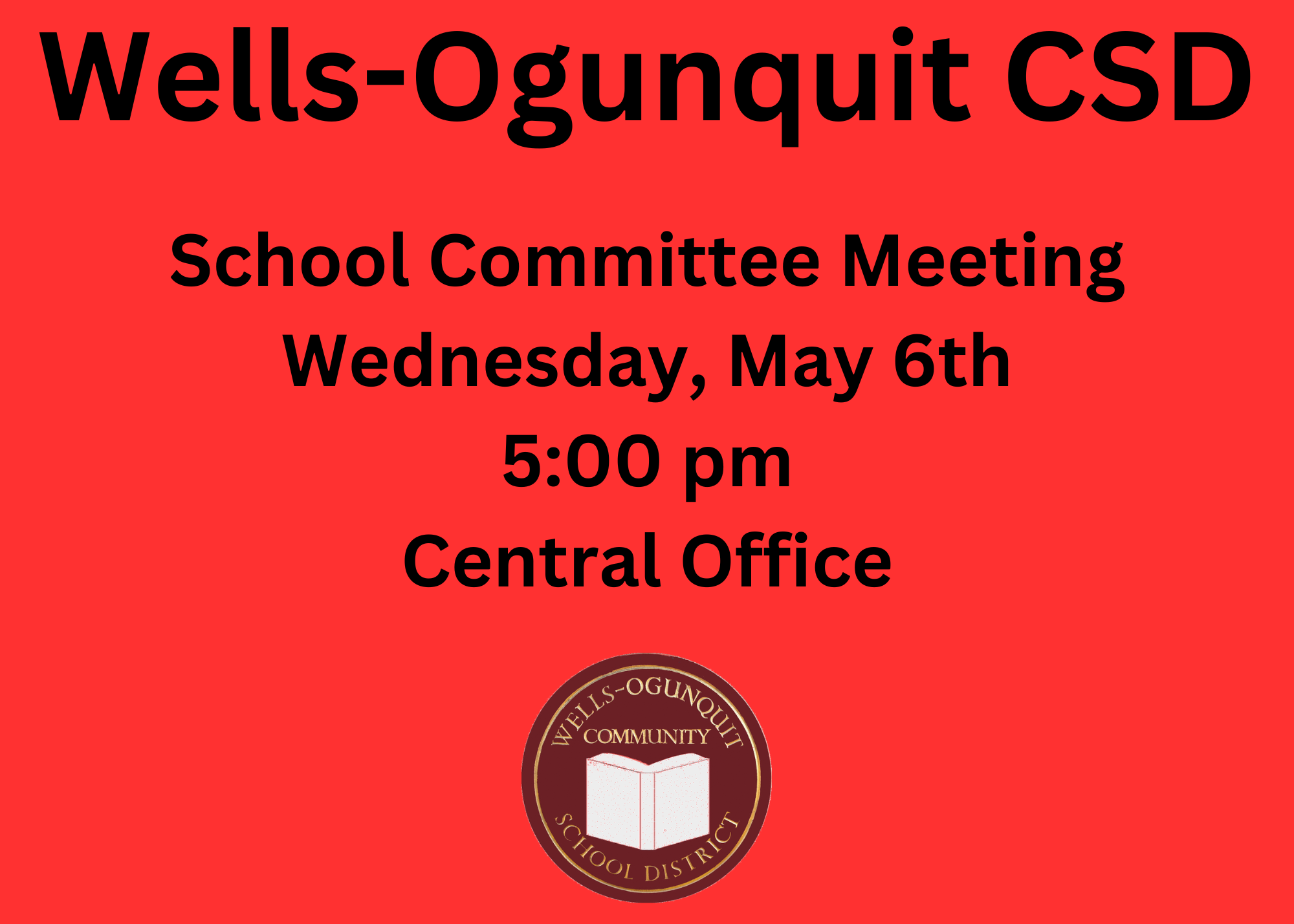 WOCSD May School Committee Meeting